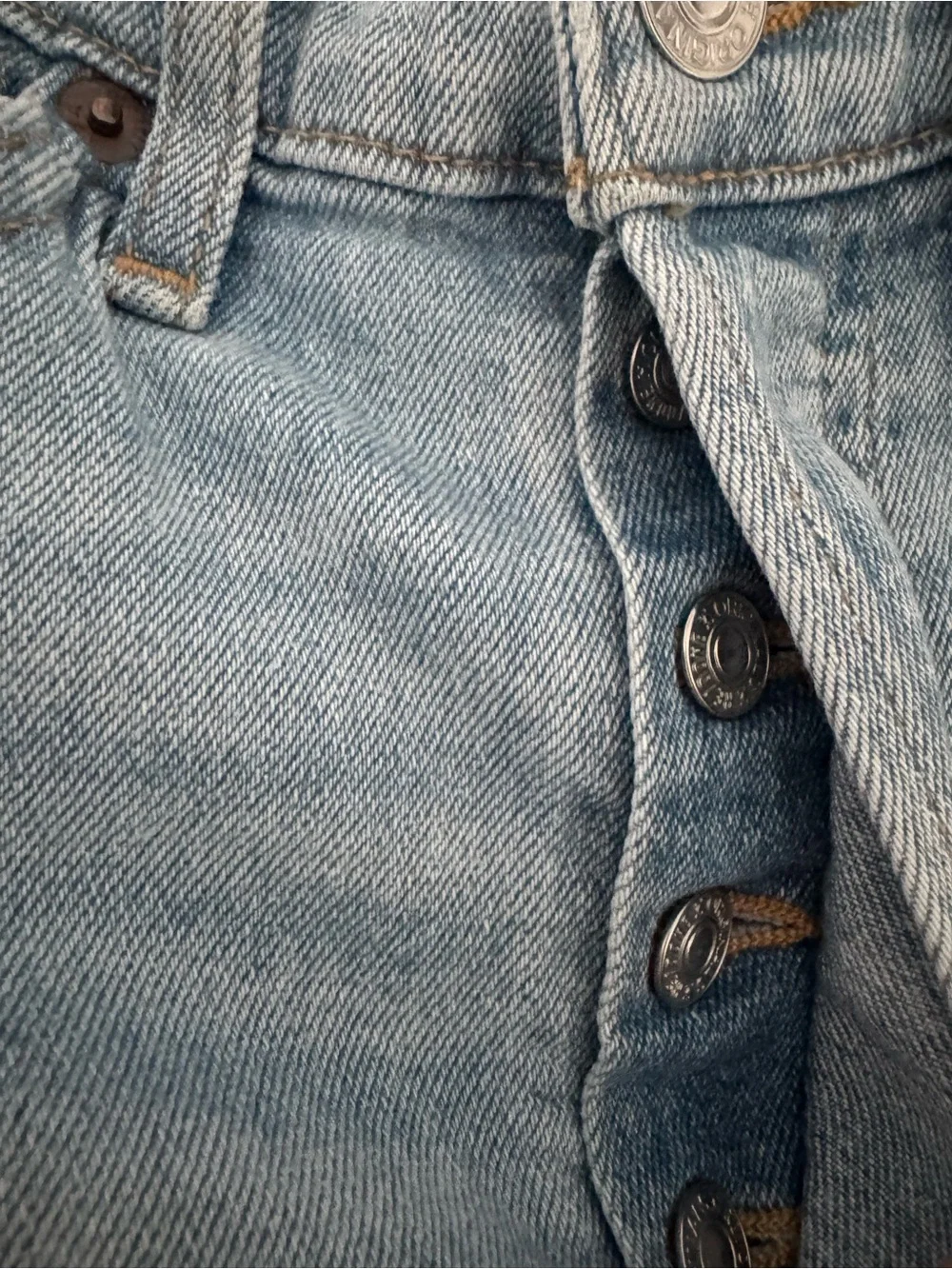 $250 RE/DONE Originals ’80s Slim Straight Jeans Light Wash Raw Hem Size 25